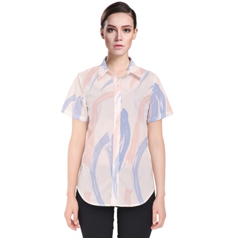 Marble Stains  Women s Short Sleeve Shirt by Sobalvarro