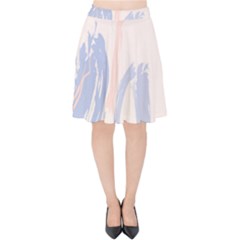 Marble Stains  Velvet High Waist Skirt by Sobalvarro
