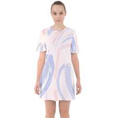 Marble Stains  Sixties Short Sleeve Mini Dress by Sobalvarro