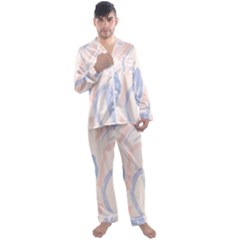 Marble Stains  Men s Long Sleeve Satin Pajamas Set by Sobalvarro