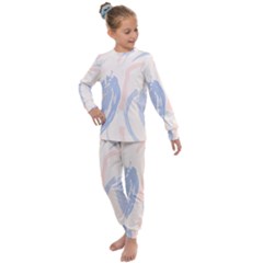 Marble Stains  Kids  Long Sleeve Set  by Sobalvarro