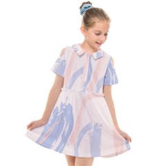 Marble Stains  Kids  Short Sleeve Shirt Dress by Sobalvarro