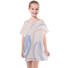 Marble Stains  Kids  One Piece Chiffon Dress by Sobalvarro