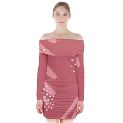 Terracota  Long Sleeve Off Shoulder Dress by Sobalvarro
