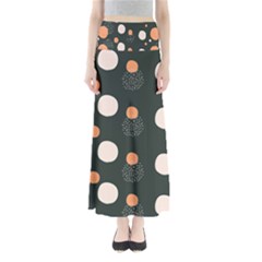Black Peach White  Full Length Maxi Skirt by Sobalvarro