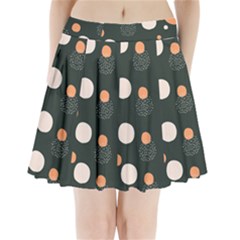 Black Peach White  Pleated Mini Skirt by Sobalvarro