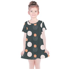 Black Peach White  Kids  Simple Cotton Dress by Sobalvarro