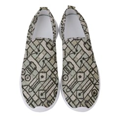 Tribal Geometric Grunge Print Women s Slip On Sneakers by dflcprintsclothing