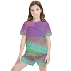 Color Winds Kids  Tee And Sports Shorts Set