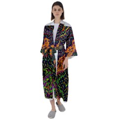 Goghwave Maxi Satin Kimono by LW41021