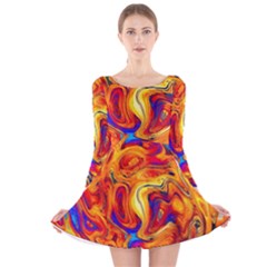 Sun & Water Long Sleeve Velvet Skater Dress by LW41021