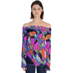 Abstract  Off Shoulder Long Sleeve Top by LW41021