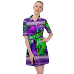 Feathery Winds Belted Shirt Dress by LW41021