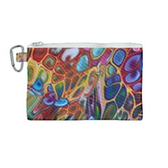 Colored Summer Canvas Cosmetic Bag (medium) by Galinka