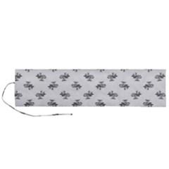 Black And White Sketchy Birds Motif Pattern Roll Up Canvas Pencil Holder (l) by dflcprintsclothing