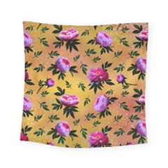 Delicate Peonies Square Tapestry (small) by SychEva