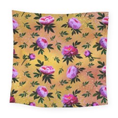 Delicate Peonies Square Tapestry (large) by SychEva