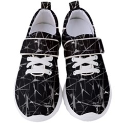 Black And White Splatter Abstract Print Women s Velcro Strap Shoes by dflcprintsclothing