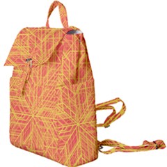 Orange/yellow Line Pattern Buckle Everyday Backpack by LyleHatchDesign