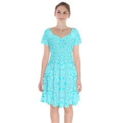 Skyangel Short Sleeve Bardot Dress by LW323