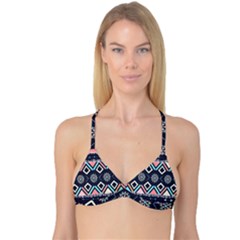Gypsy-pattern Reversible Tri Bikini Top