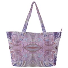 Amethyst Swirls Repeats Full Print Shoulder Bag by kaleidomarblingart