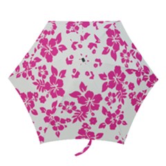 Hibiscus Pattern Pink Mini Folding Umbrellas by GrowBasket