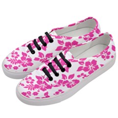 Hibiscus Pattern Pink Women s Classic Low Top Sneakers by GrowBasket