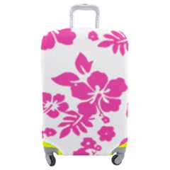 Hibiscus Pattern Pink Luggage Cover (medium) by GrowBasket