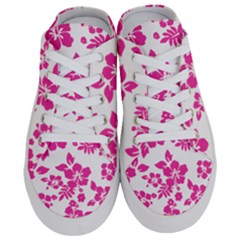 Hibiscus Pattern Pink Half Slippers