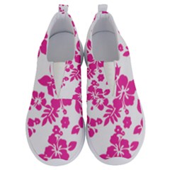 Hibiscus Pattern Pink No Lace Lightweight Shoes