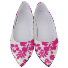 Hibiscus Pattern Pink Women s Low Heels by GrowBasket