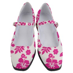 Hibiscus Pattern Pink Women s Mary Jane Shoes by GrowBasket