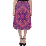 Purple Flower Classic Midi Skirt