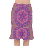 Purple Flower Short Mermaid Skirt