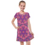 Purple Flower Kids  Cross Web Dress