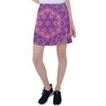 Purple Flower Tennis Skirt