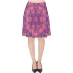 Springflower4 Velvet High Waist Skirt