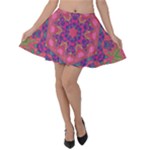 Springflower4 Velvet Skater Skirt