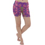 Springflower4 Lightweight Velour Yoga Shorts
