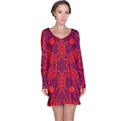 Red Rose Long Sleeve Nightdress by LW323