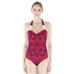 Red Rose Halter Swimsuit by LW323