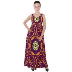 Tropical Twist Empire Waist Velour Maxi Dress