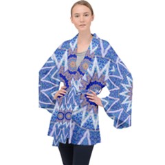 Softtouch Long Sleeve Velvet Kimono 