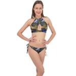 Ancient Seas Cross Front Halter Bikini Set