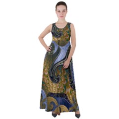 Ancient Seas Empire Waist Velour Maxi Dress