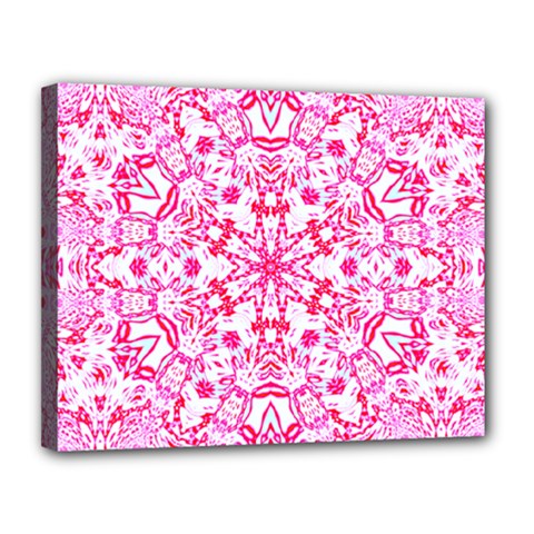 Pink Petals Canvas 14  X 11  (stretched) by LW323