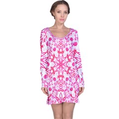 Pink Petals Long Sleeve Nightdress by LW323