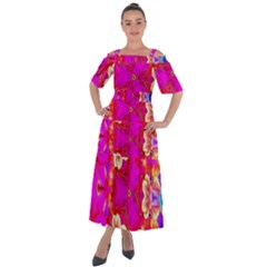Pink Beauty Shoulder Straps Boho Maxi Dress  by LW323
