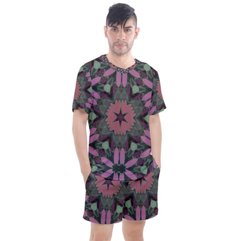 Tropical Island Men s Mesh Tee And Shorts Set by LW323